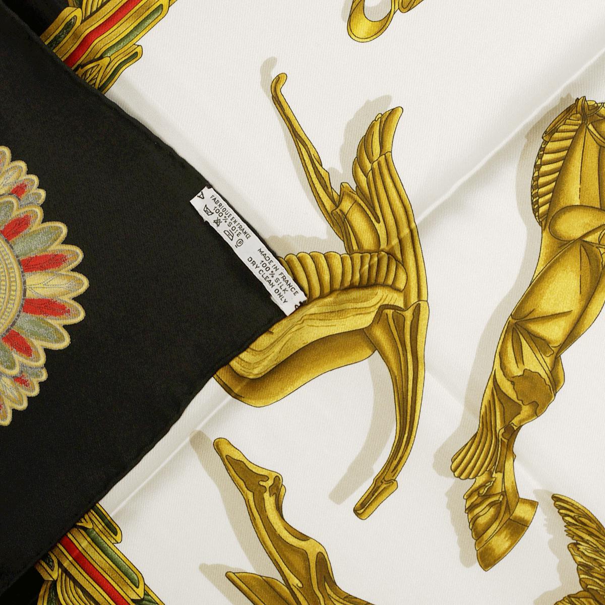 Hermes Scarf "Les Parures du Vent" by Joachim Metz Vintage 90cm Silk | Carre Foulard