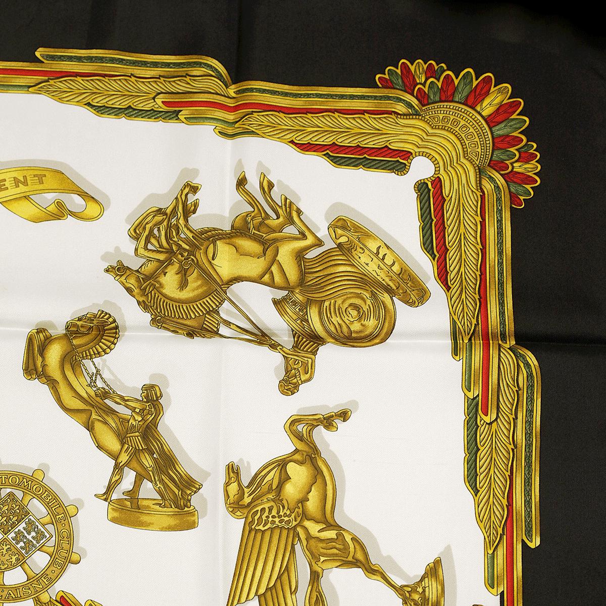 Hermes Scarf "Les Parures du Vent" by Joachim Metz Vintage 90cm Silk | Carre Foulard