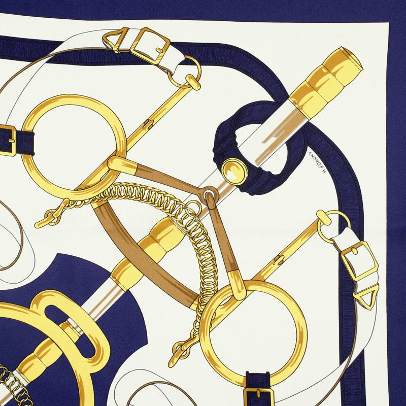 Hermes Scarf "Eperon d'Or" by Henri d'Origny 90cm Silk