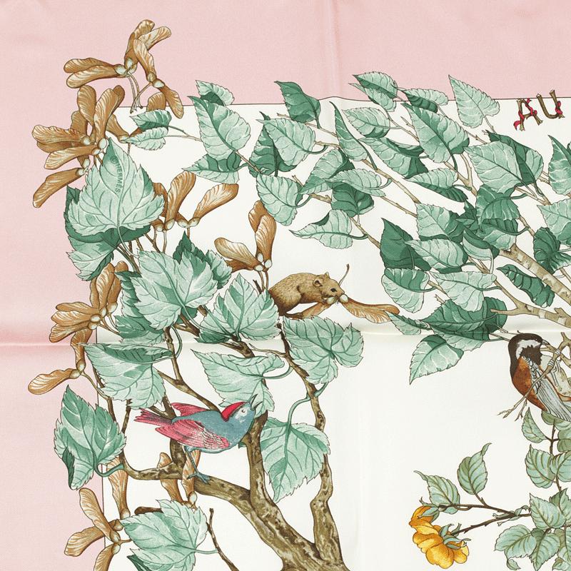 Hermes Scarf "Au Coeur des Bois" by Zoe Pauwels 90cm Silk