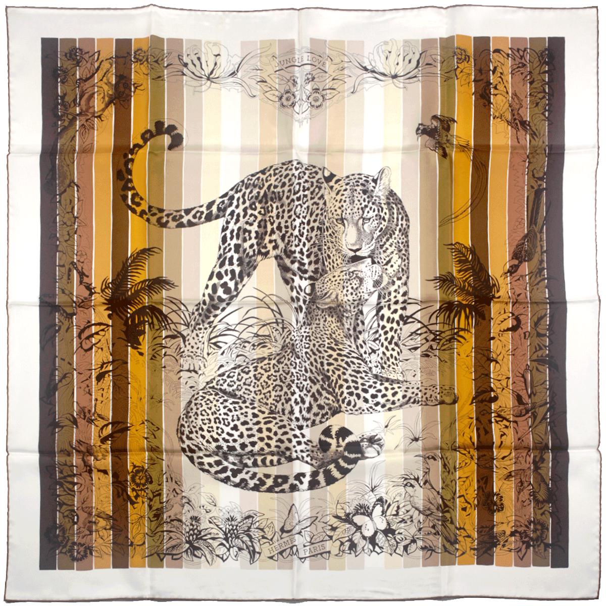 Hermes Scarf "Jungle Love Rainbow" by Robert Dallet 90cm Silk | Carre Foulard
