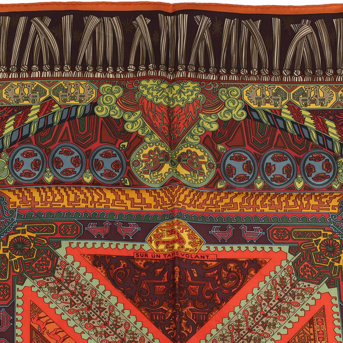 Hermes Scarf "Sur Un Tapis Volant" by Annie Faivre 90cm Silk | Carre Foulard