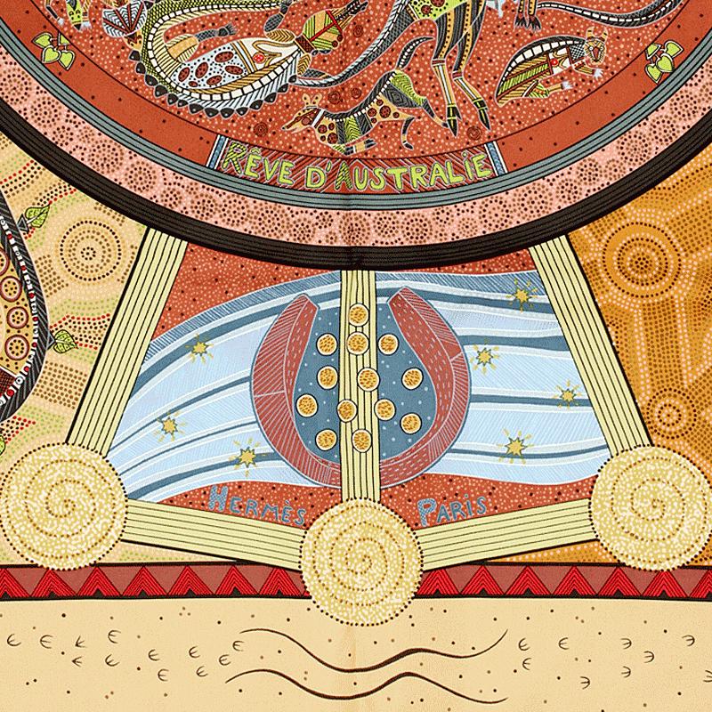 Hermes Scarf "Reve d'Australie" by Zoe Pauwels 90cm Silk