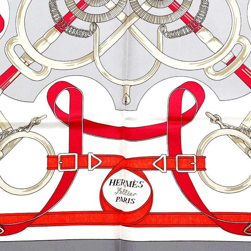 Hermes Scarf "Eperon d'Or" by Henri d'Origny 90cm Silk | Carre Foulard