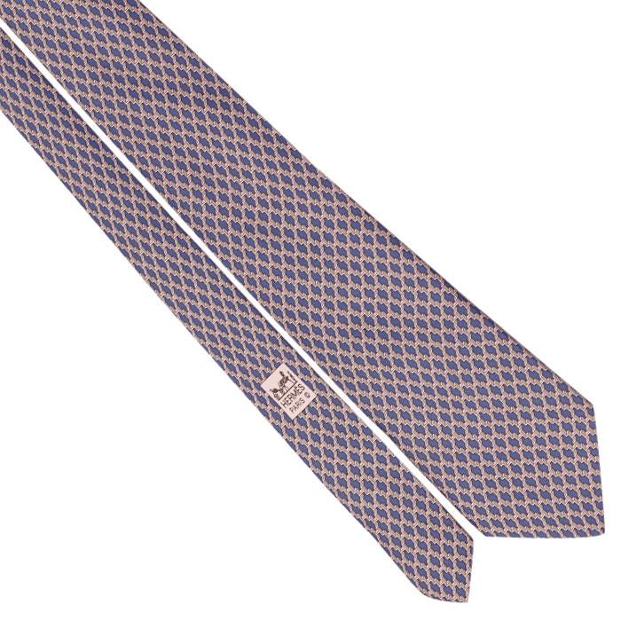 Hermes Men's Silk Tie Geometric Pattern 5589 | Necktie Cravate