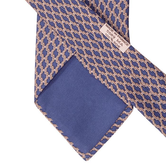 Hermes Men's Silk Tie Geometric Pattern 5589 | Necktie Cravate
