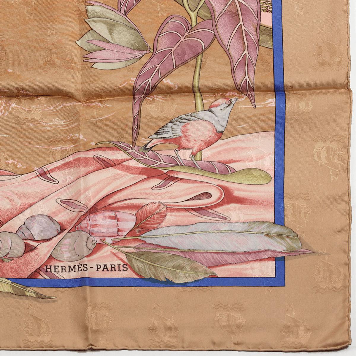 Hermes Scarf Jacquard "Christophe Colomb Decouvre L'Amerique" by Carl De Parcevaux 90cm Silk | Carre Foulard