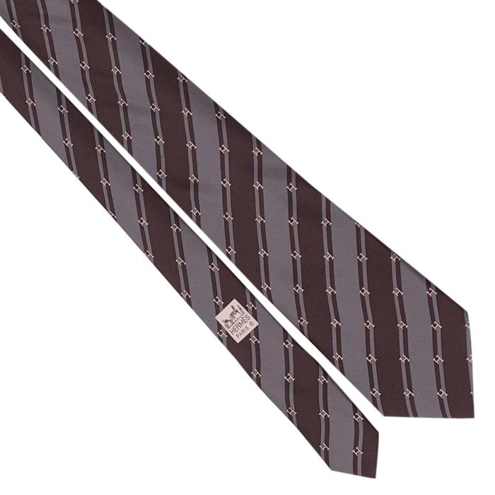 Hermes Men's Silk Tie H Stripes Pattern 5275 | Necktie Cravate