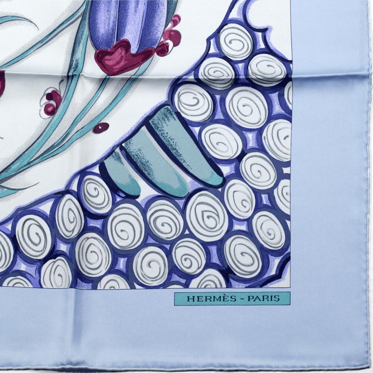 Hermes Scarf "Ceramique Ottomane" by Laurence Bourthoumieux 90cm Silk | Carre Foulard
