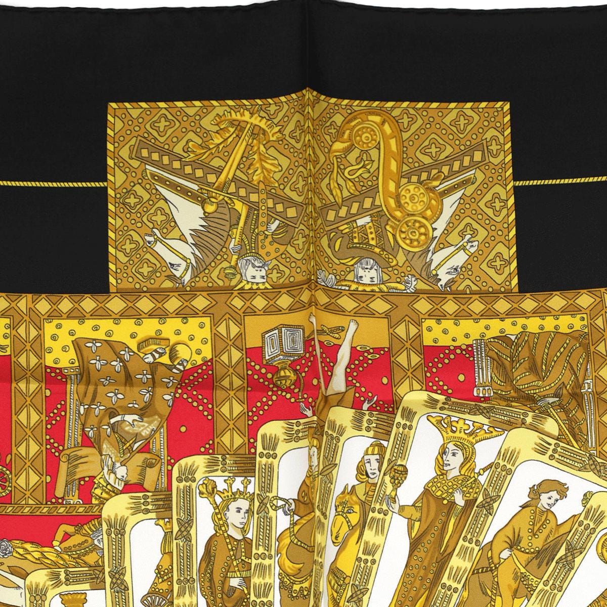 Hermes Scarf "Le Tarot" by Annie Faivre 90cm Silk | Carre Foulard