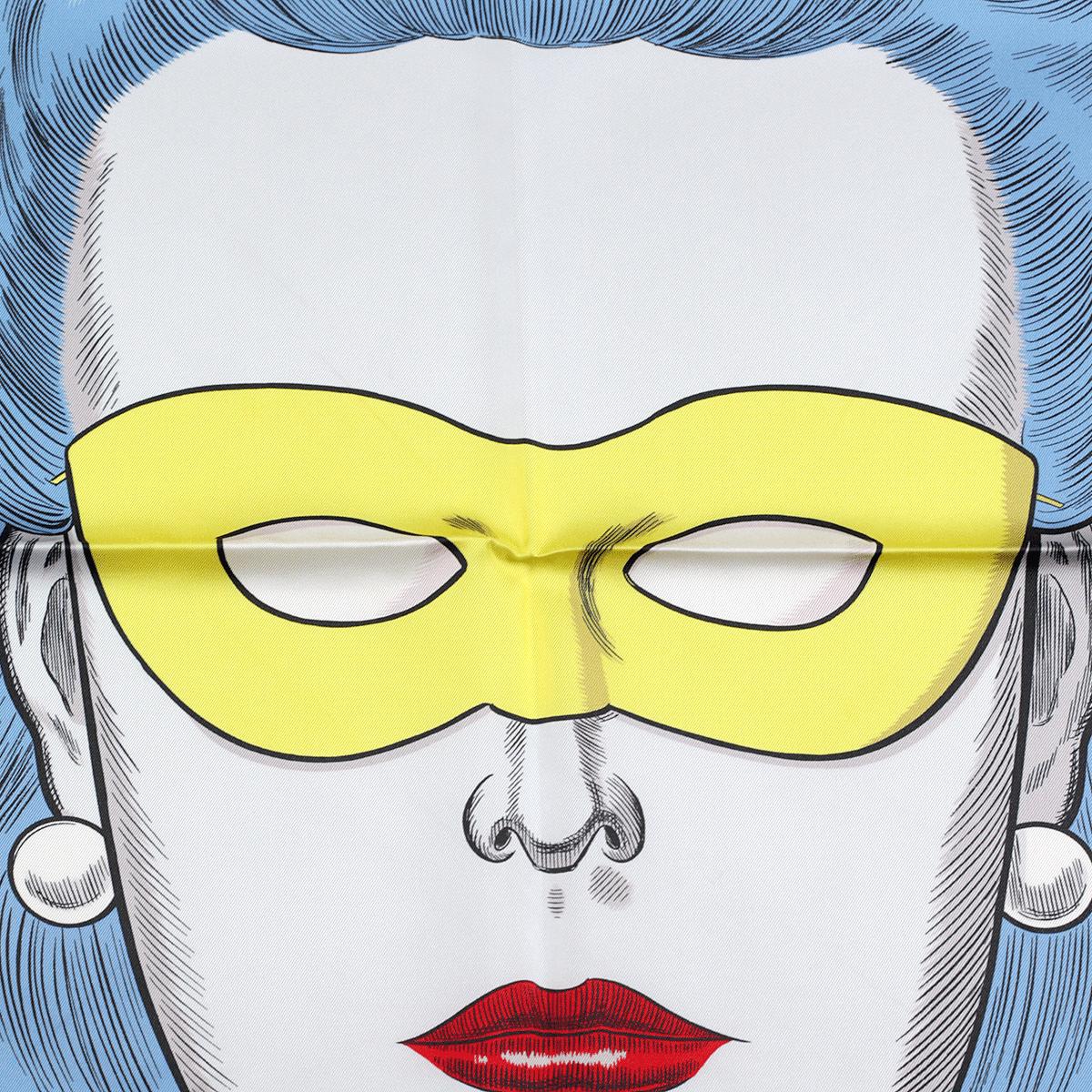 Hermes Scarf "Dress Code" by Daniel Clowes 90cm Silk Double Face Carre