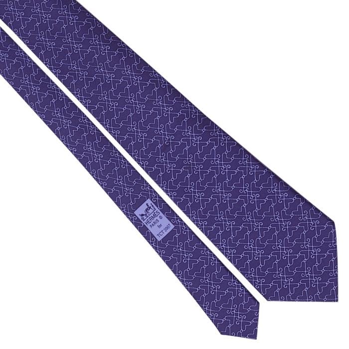 Hermes Men's Silk Tie Geometric Pattern 5368 | LTD Edition for TCT 2007