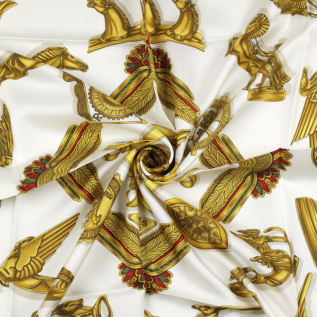 Hermes Scarf "Les Parures du Vent" by Joachim Metz Vintage 90cm Silk | Carre Foulard