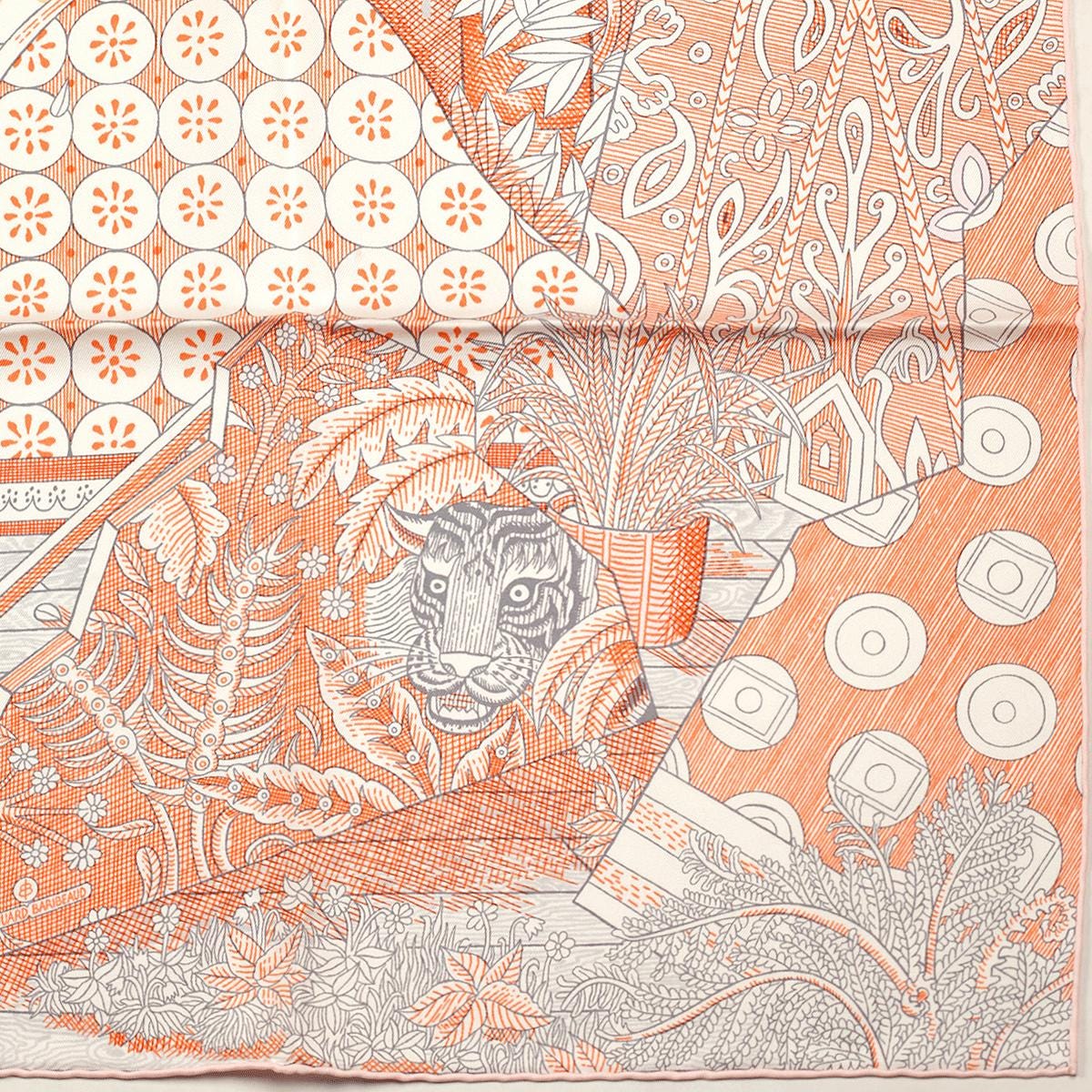 Hermes Scarf "Acte III, Scene I, La Clairiere" by Édouard Baribeaud 90cm Silk