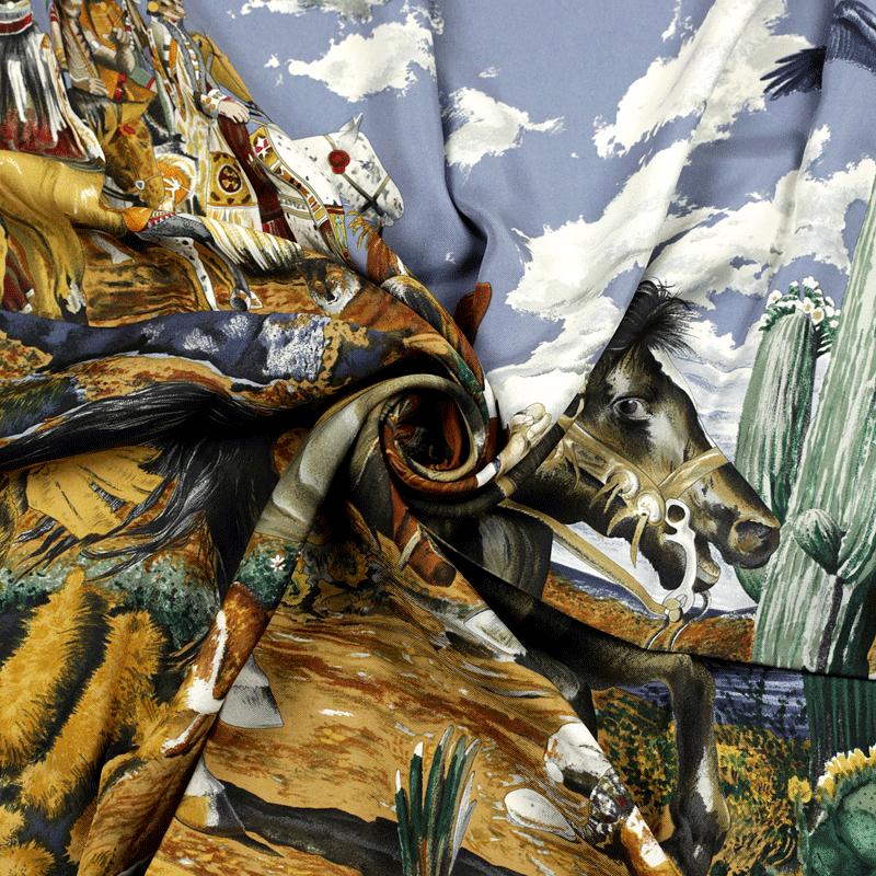 Hermes Scarf "Pony Express" by Kermit Oliver 90cm Silk | Carre Foulard