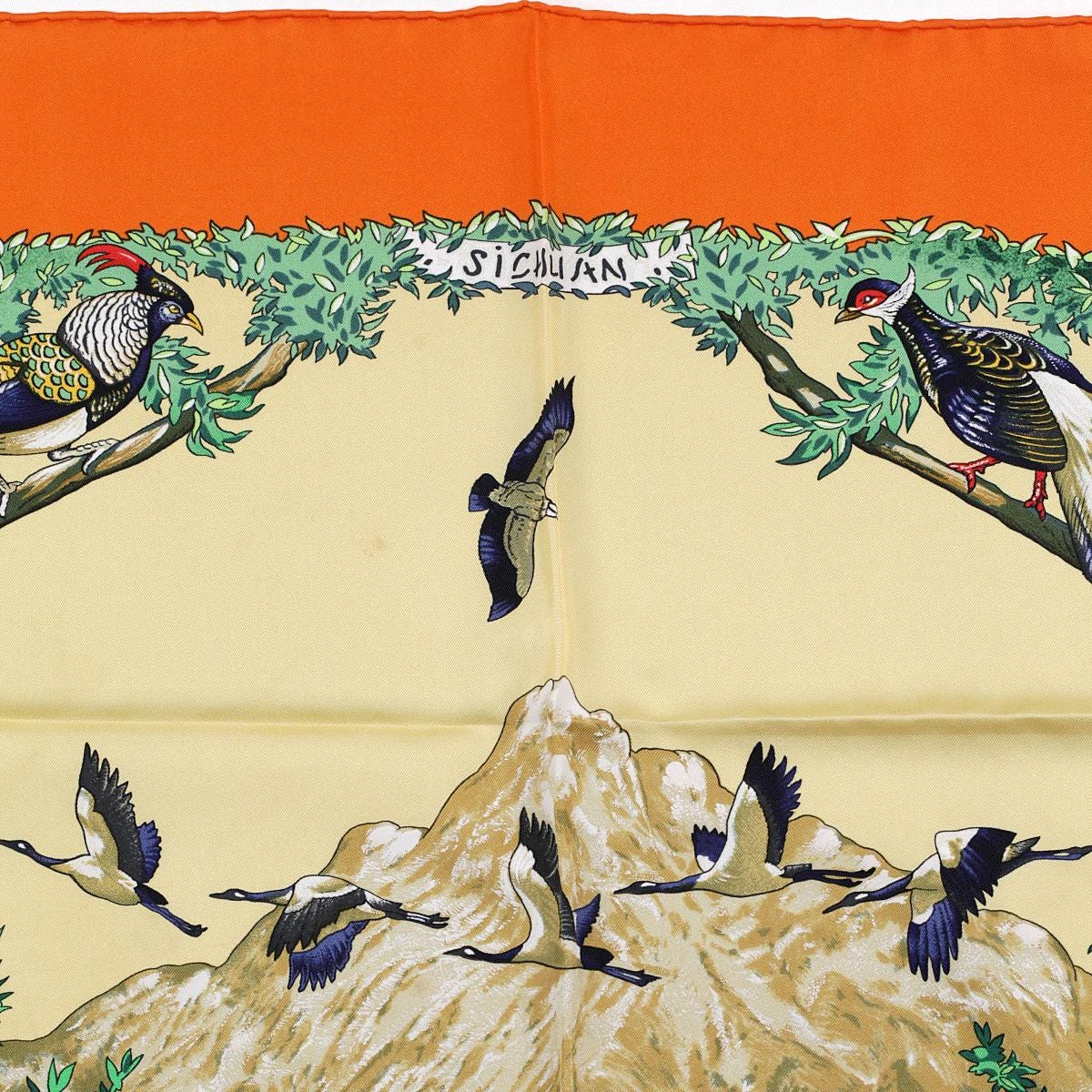 Hermes Scarf "Sichuan" by Robert Dallet 90cm Silk | Carre Foulard