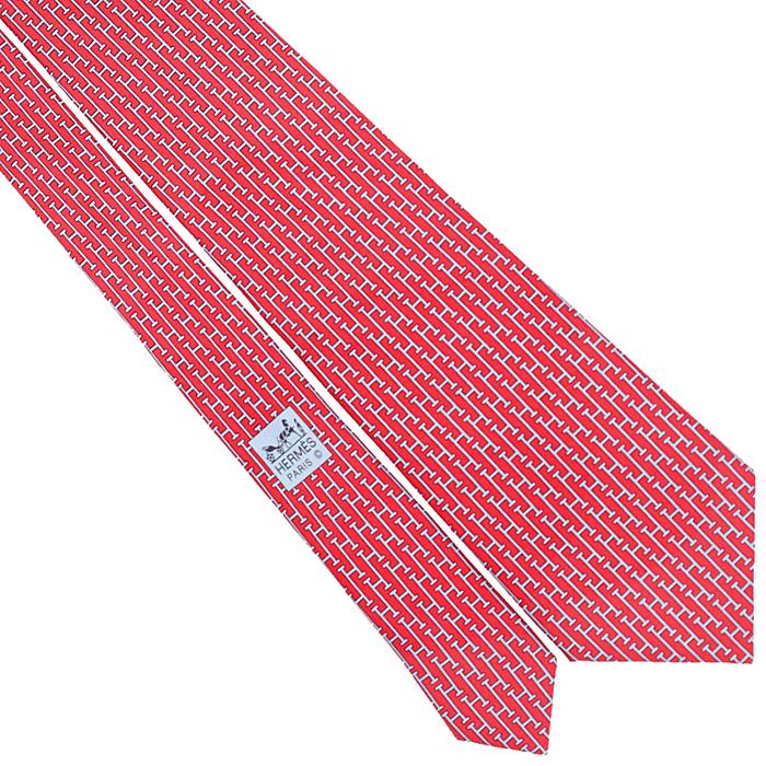 Hermes Men's Silk Tie Geometric H Pattern 5263 | Necktie Cravate