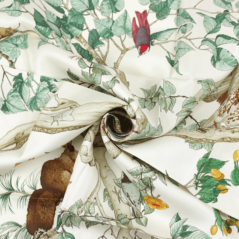 Hermes Scarf "Au Coeur des Bois" by Zoe Pauwels 90cm Silk