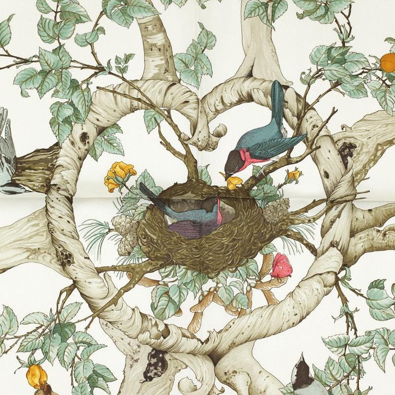 Hermes Scarf "Au Coeur des Bois" by Zoe Pauwels 90cm Silk