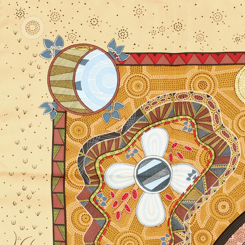 Hermes Scarf "Reve d'Australie" by Zoe Pauwels 90cm Silk
