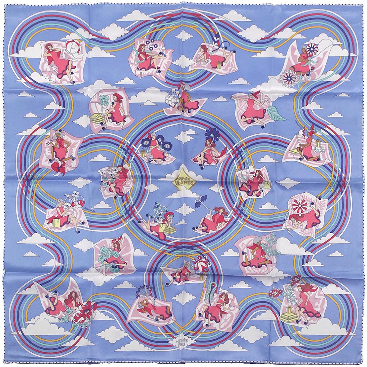 Hermes Scarf "Carres Volants" by Pierre Marie 70cm Silk | Carre Foulard