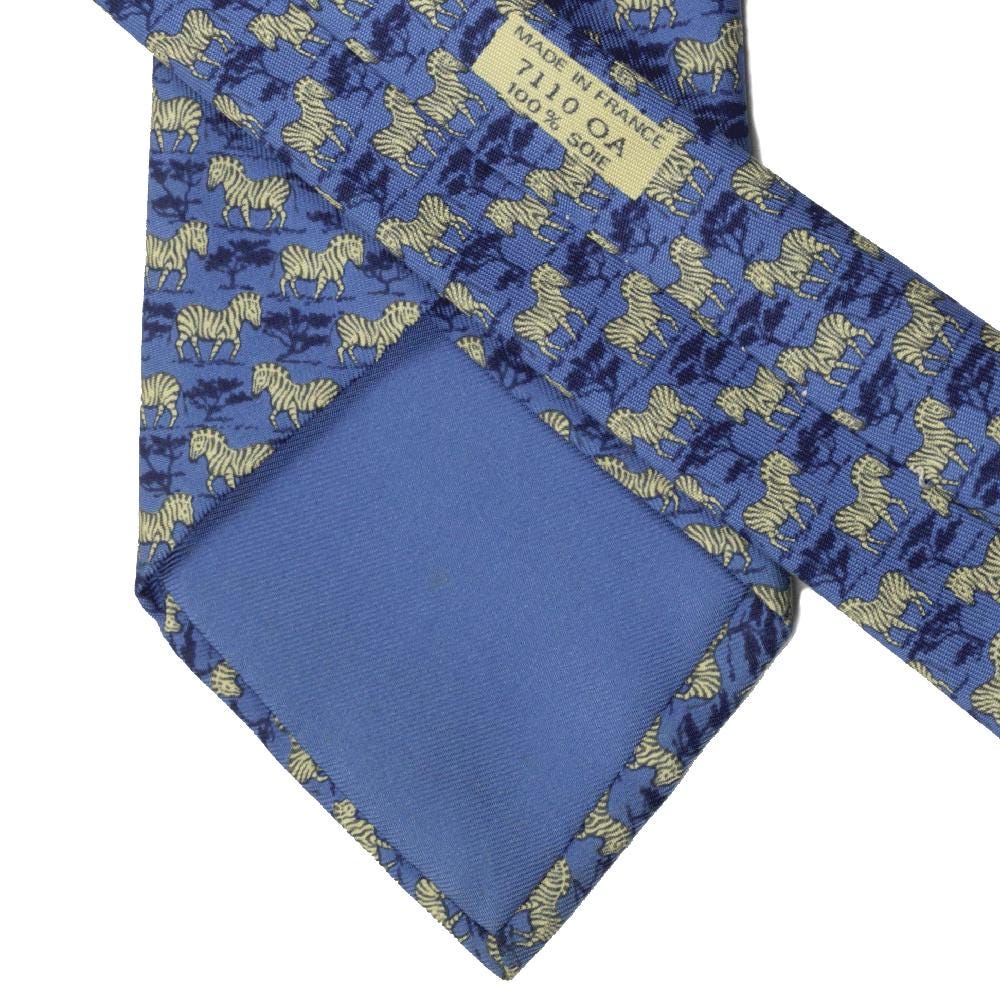 Hermes Men's Silk Tie Zebras Pattern 7110 | Necktie Cravate