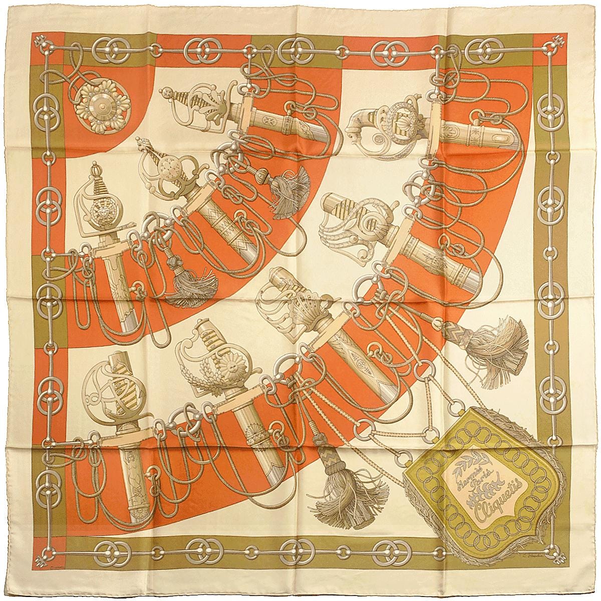 Hermes Scarf "Cliquetis" by Julia Abadie 90cm Silk