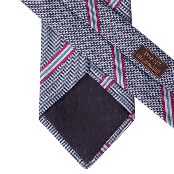 Hermes Men's Silk Tie Heavy Twill Jack in the Box Pattern 339221T | Rare