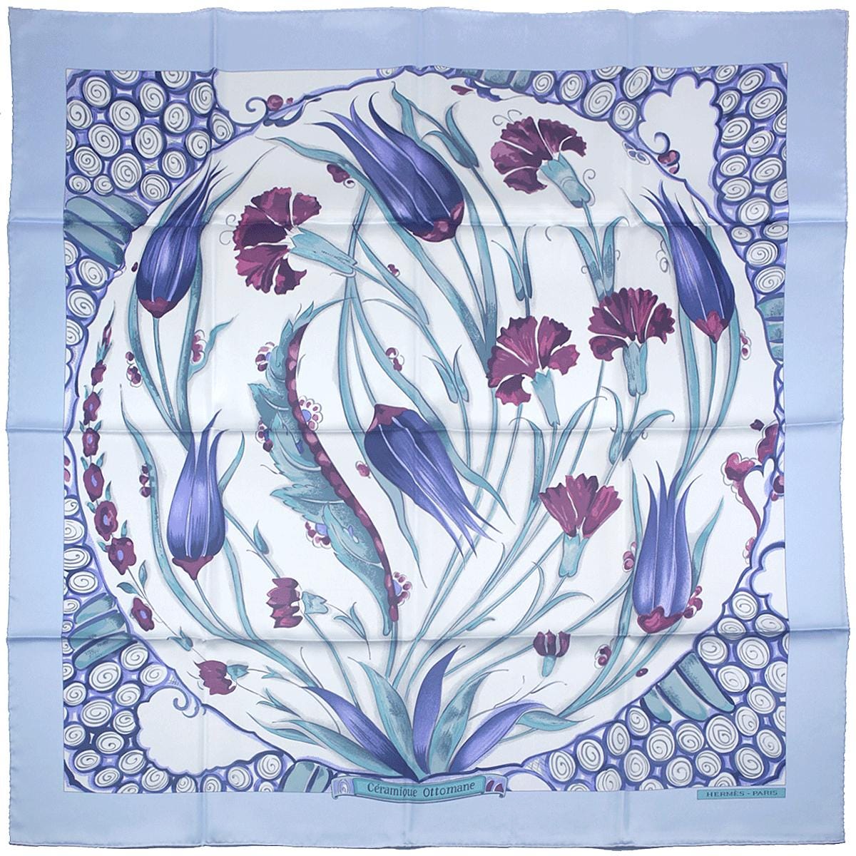 Hermes Scarf "Ceramique Ottomane" by Laurence Bourthoumieux 90cm Silk | Carre Foulard