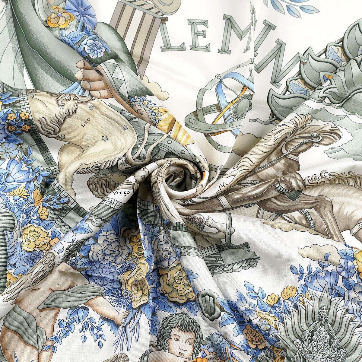 Hermes Scarf "Le Matin Neuf" by Joachim Metz 90cm Silk | Carre Foulard