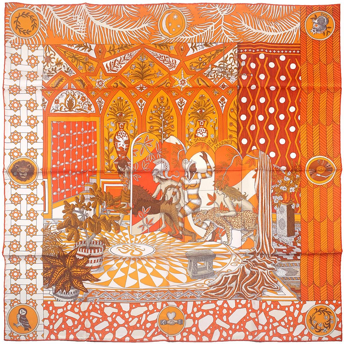 Hermes Scarf "Danse des Amazones" by Édouard Baribeaud 90cm Silk | NIB