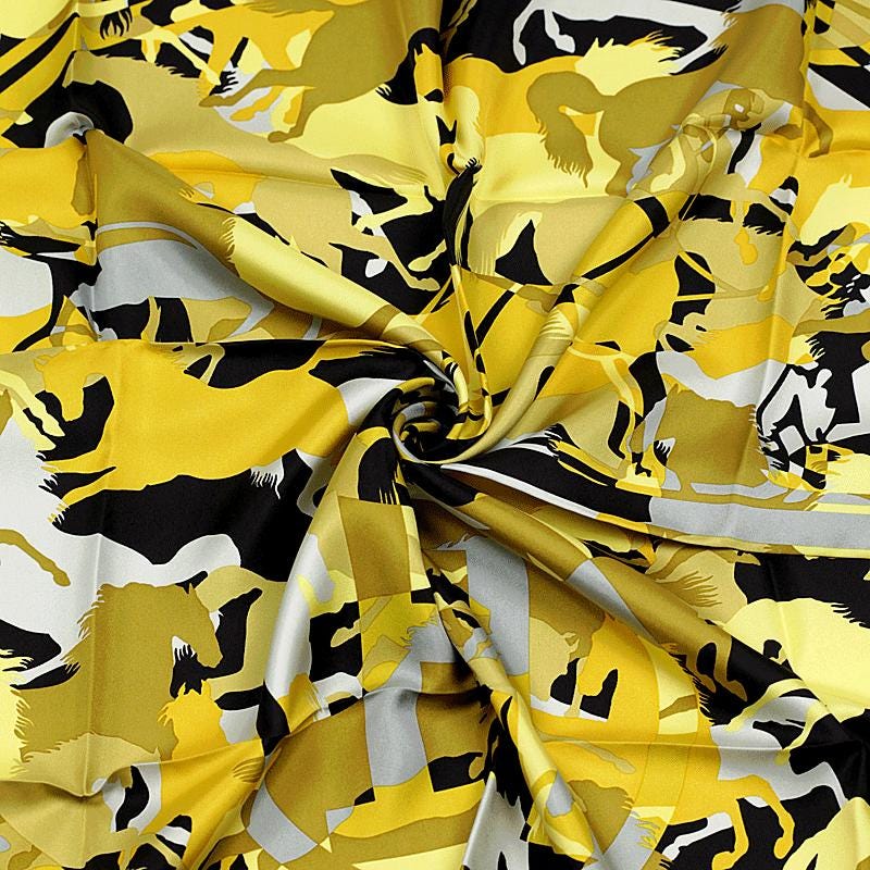 Hermes Scarf "Ex-Libris en Camouflage" by Benoit Pierre Emery 90cm Silk | Carre Foulard