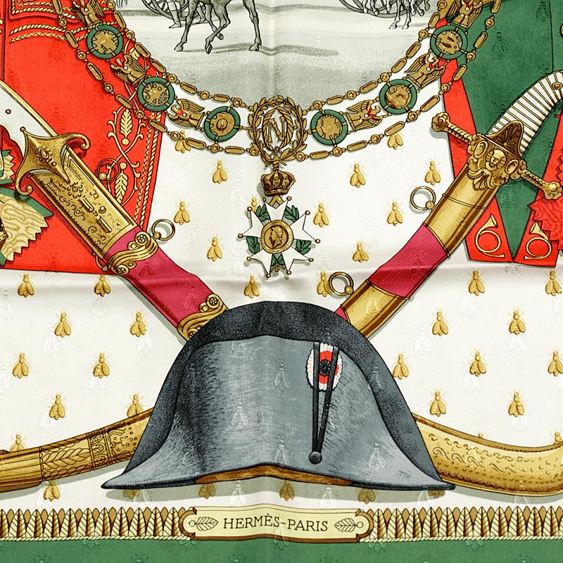 Hermes Scarf "Napoleon" by Philippe Ledoux Vintage 90cm Silk Jacquard | Carre Foulard