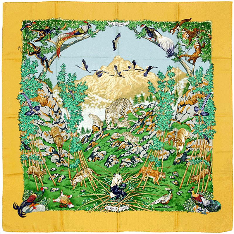 Hermes Scarf "Sichuan" by Robert Dallet 90cm Silk | Carre Foulard