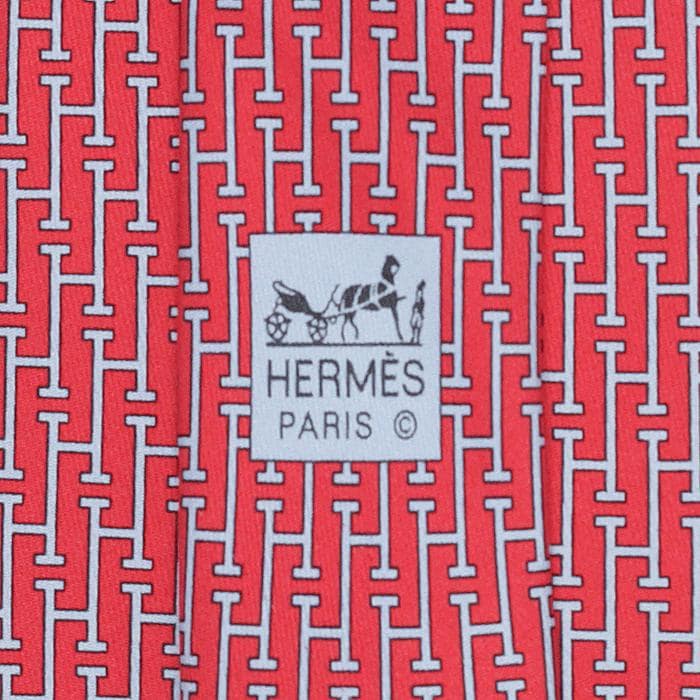 Hermes Men's Silk Tie Geometric H Pattern 5263 | Necktie Cravate