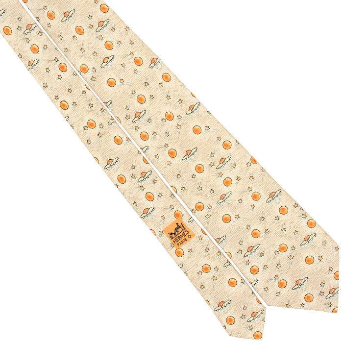 Hermes Men's Silk Tie UFO Pattern 7777 | Necktie Cravate