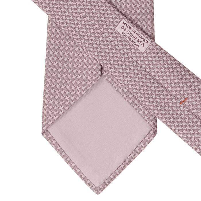 Hermes Men's Silk Tie Houndstooth Pattern 045559 | Necktie Cravate