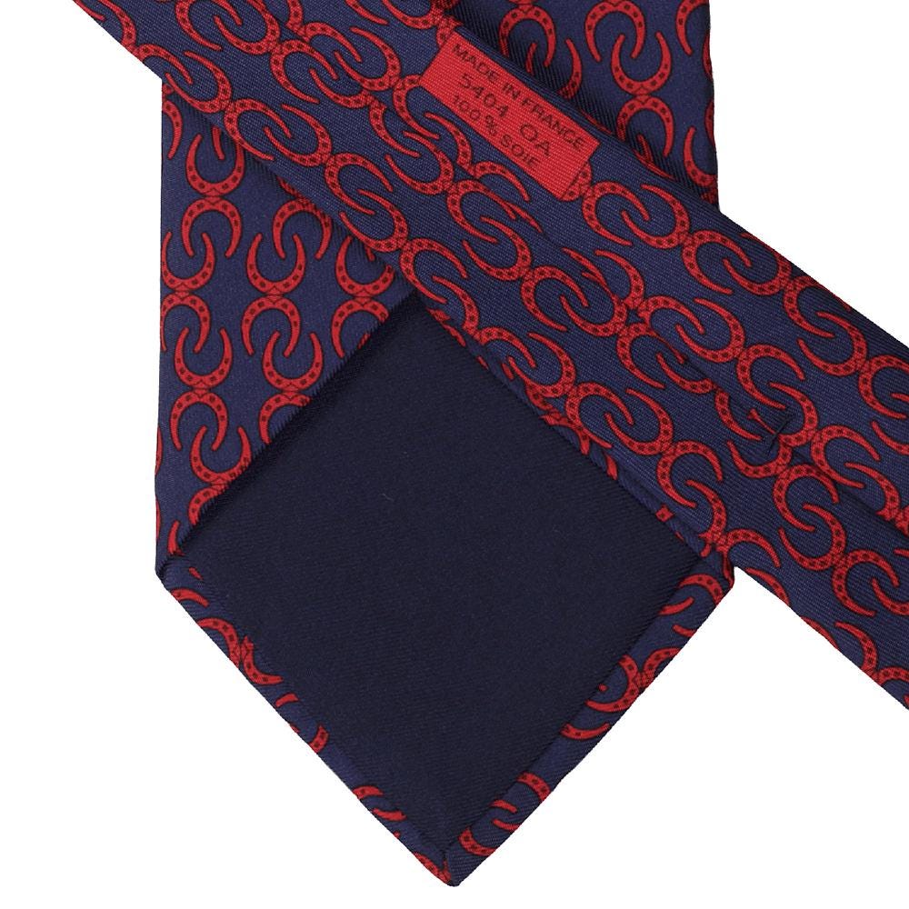 Hermes Men's Silk Tie Horseshoe Pattern 5404 | Necktie Cravate