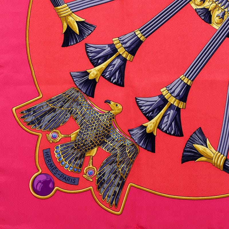Hermes Scarf "Egypte" by Caty Latham 90cm Silk