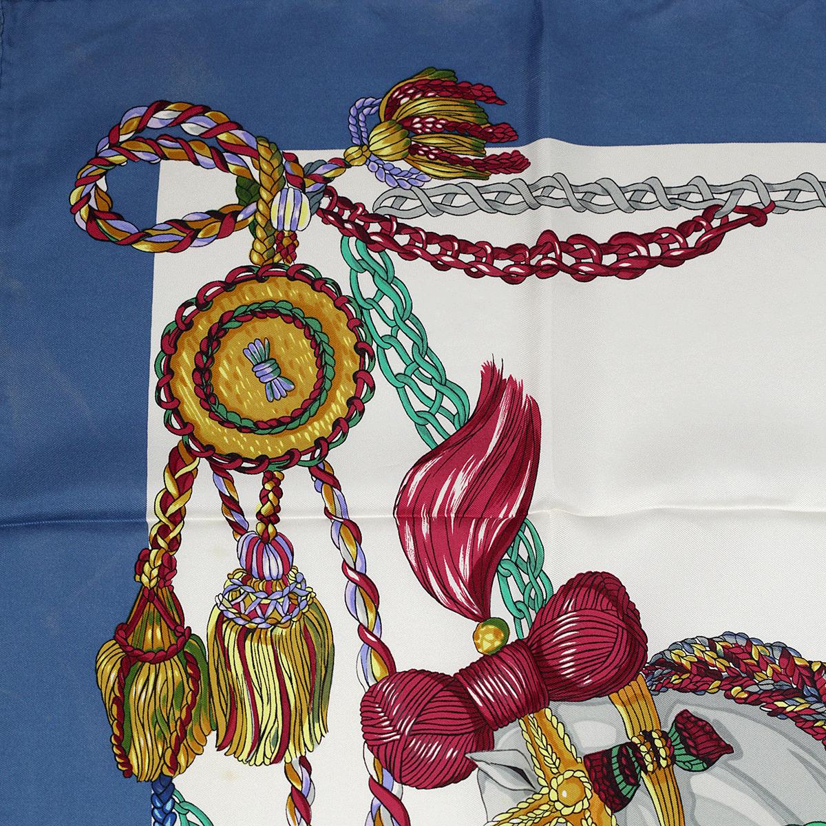 Hermes Scarf "La Timbalier" by Francoise Heron 90cm Silk