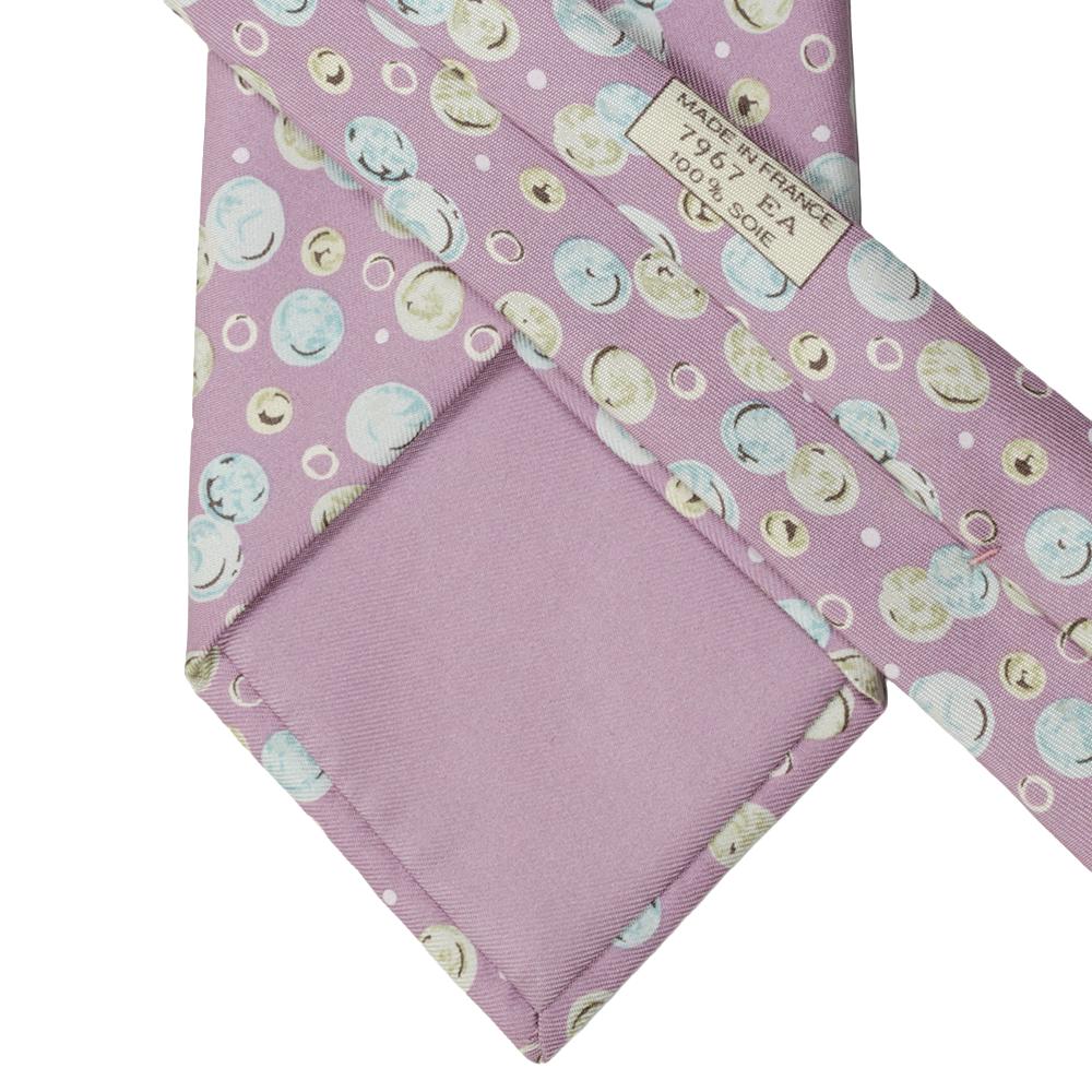 Hermes Men's Silk Tie Bubbles Pattern 7967 | Necktie Cravate