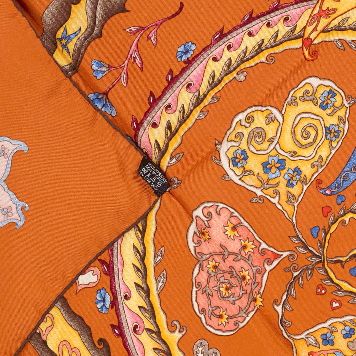 Hermes Scarf "De Tout Coeur" by Zoe Pauwels 90cm Silk | Carre Foulard