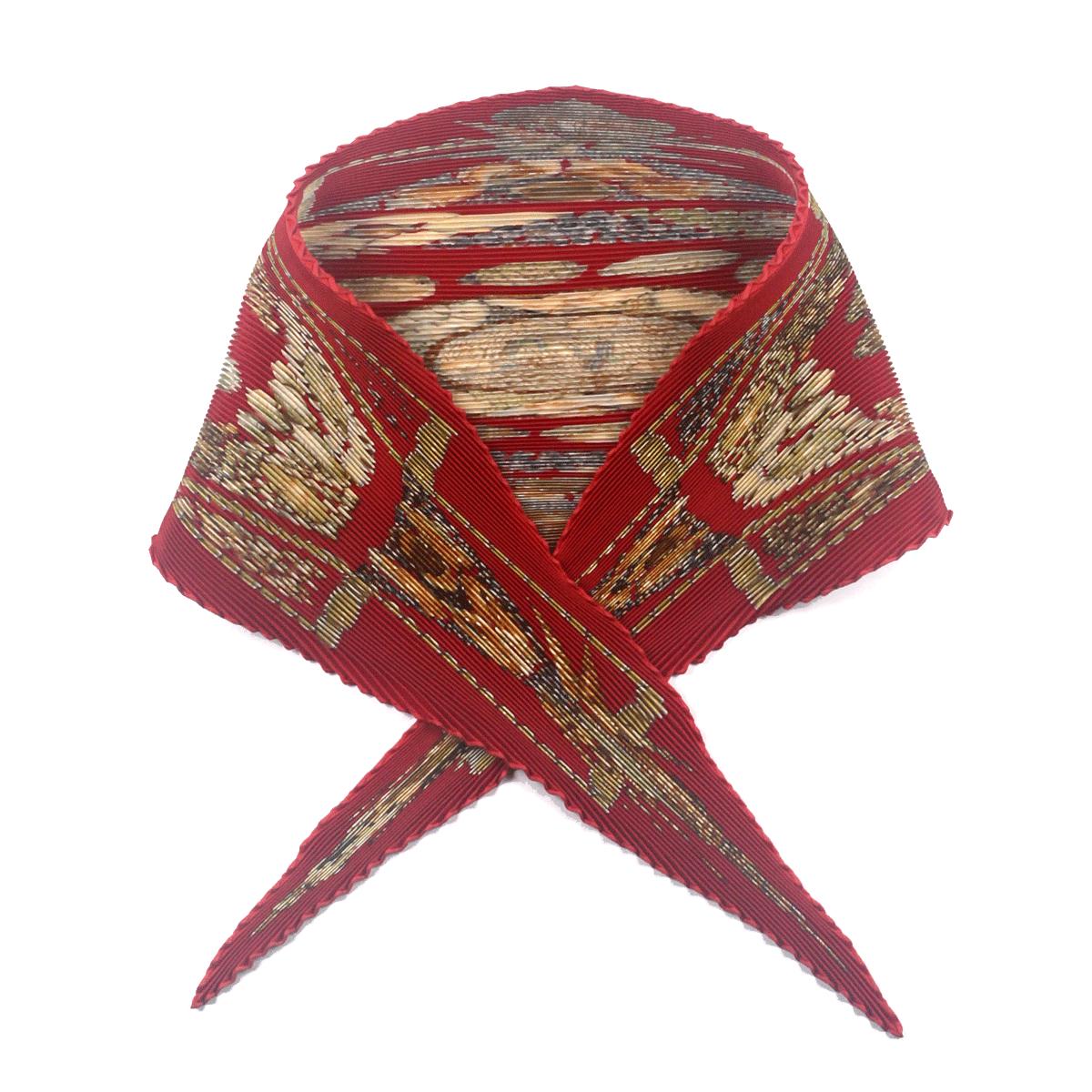 Hermes Scarf "Rocaille" by Valerie Dawlat Dumoulin Plisse 90cm Pleated Silk | Carre Foulard