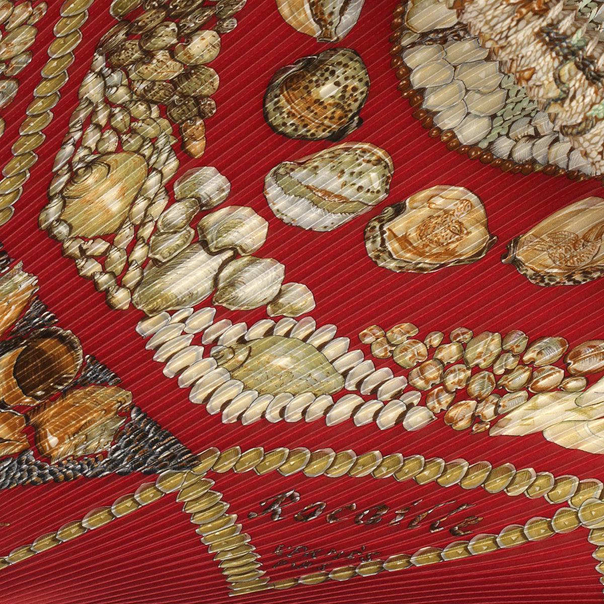 Hermes Scarf "Rocaille" by Valerie Dawlat Dumoulin Plisse 90cm Pleated Silk | Carre Foulard