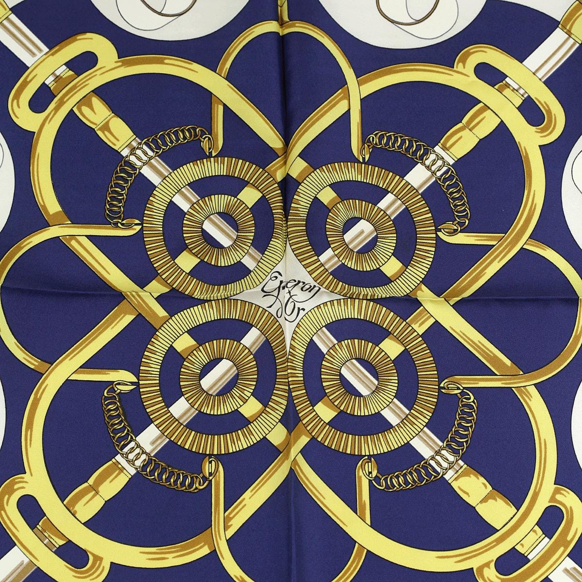 Hermes Scarf "Eperon d'Or" by Henri d'Origny 90cm Silk