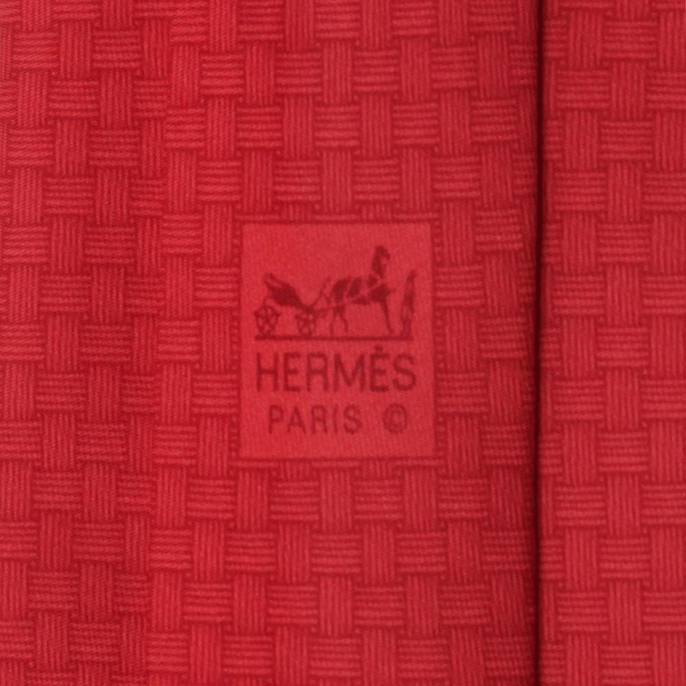 Hermes Men's Silk Tie Geometric Pattern 5419 | Necktie Cravate