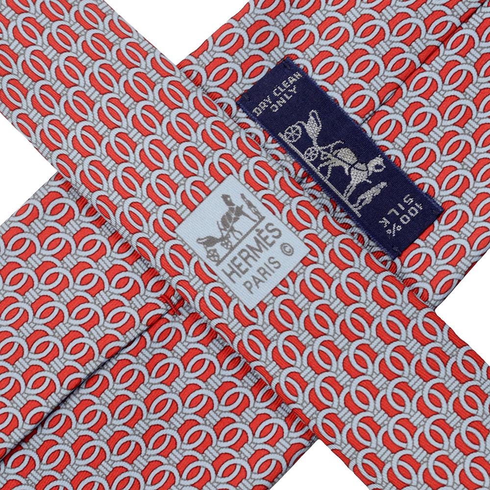 Hermes Men's Silk Tie Geometric Pattern 5586 | Necktie Cravate