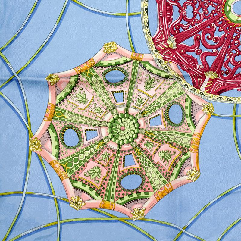 Hermes Scarf "Domes Celestes" by Annie Faivre 90cm Silk | Foulard Carre