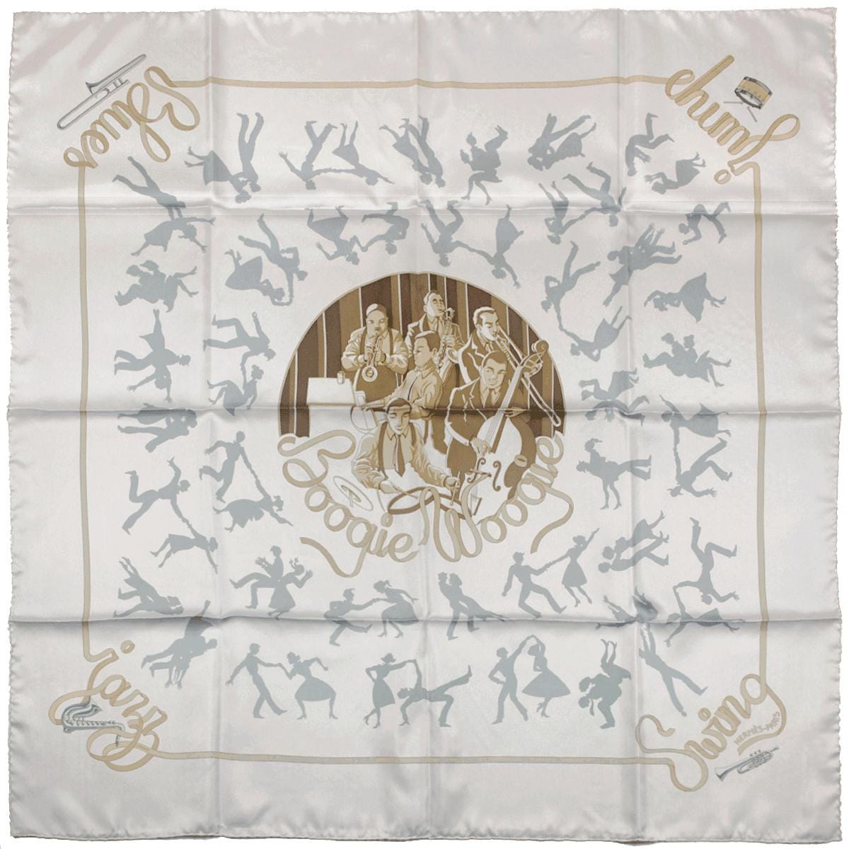 Hermes Scarf "Boogie Woogie" by Sophie Koechlin 90cm Silk