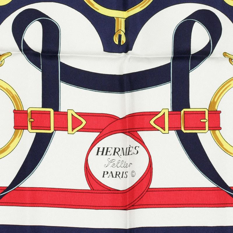 Hermes Scarf "Eperon d'Or" by Henri d'Origny 90cm Silk
